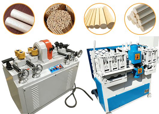 Screw Thread Wood Mop Sticks Machine